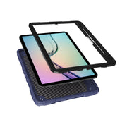 For iPad Pro 11 2024 Spider Turntable Handle Stress Relief Tablet Case(Navy Blue Black)