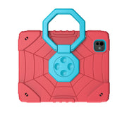 For iPad Pro 11 2024 Spider Turntable Handle Stress Relief Tablet Case(Red Blue)