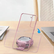 For Samsung Galaxy Buds2 / Live / Pro / FE Transparent Carbon Fiber TPU Hybrid PC Case with Hook & Holder(White)