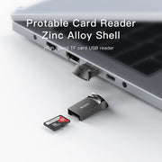 Yesido GS20 USB 2.0 to TF Card Portable Mini OTG Card Reader(Black)