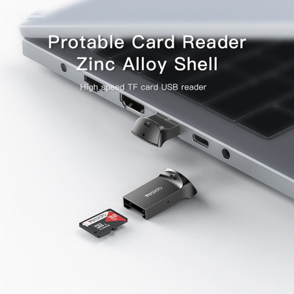 Yesido GS20 USB 2.0 to TF Card Portable Mini OTG Card Reader(Black)