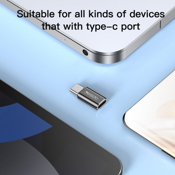 Yesido GS22 USB-C / Type-C to 8 Pin OTG Adapter(Black)