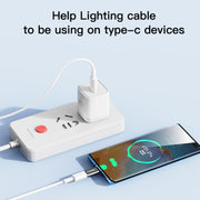 Yesido GS22 USB-C / Type-C to 8 Pin OTG Adapter(Black)