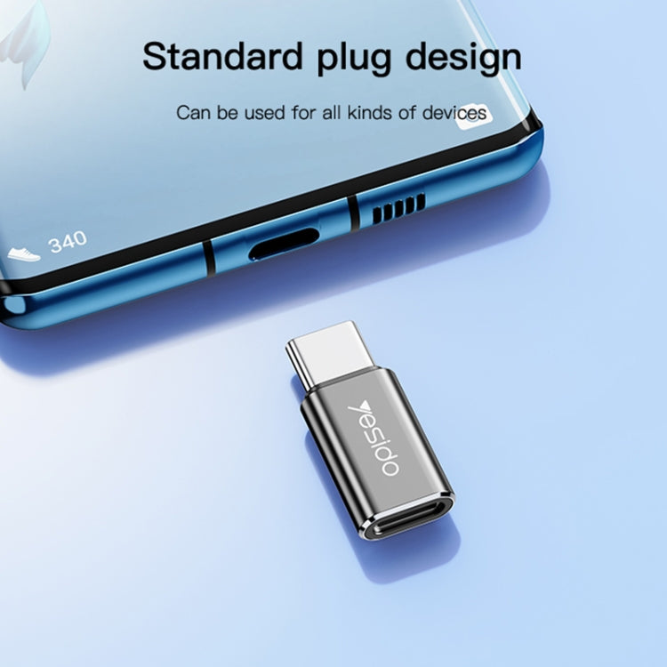 Yesido GS22 USB-C / Type-C to 8 Pin OTG Adapter(Black)