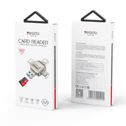 Yesido GS23 USB 3.0 to USB-C / Type-C, Micro USB, 8 Pin 4 in 1 Card Reader(Gold)