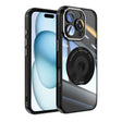 For iPhone 16 Pro Max 360 Holder Magsafe Acrylic Hybrid TPU Phone Case(Black) - iPhone 16 Pro Max Cases by PMC TechLife | Online Shopping South Africa | PMC TechLife | Buy Now Pay Later Mobicred