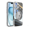 For iPhone 16 Plus 360 Holder Magsafe Acrylic Hybrid TPU Phone Case(Grey) - iPhone 16 Plus Cases by PMC TechLife | Online Shopping South Africa | PMC TechLife | Buy Now Pay Later Mobicred