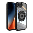 For iPhone 16e 360 Holder Magsafe Acrylic Hybrid TPU Phone Case(Black) - iPhone 16e Cases by PMC TechLife | Online Shopping South Africa | PMC TechLife | Buy Now Pay Later Mobicred