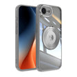 For iPhone 16e 360 Holder Magsafe Acrylic Hybrid TPU Phone Case(Frosted White) - iPhone 16e Cases by PMC TechLife | Online Shopping South Africa | PMC TechLife | Buy Now Pay Later Mobicred