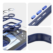 For Samsung Galaxy S25 Ultra 5G 360 Holder MagSafe Acrylic Hybrid TPU Phone Case(Blue)