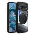 For Google Pixel 9 / 9 Pro 360 Holder Magsafe Acrylic Hybrid TPU Phone Case(Black) - Google Cases by PMC TechLife | Online Shopping South Africa | PMC TechLife | Buy Now Pay Later Mobicred
