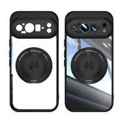 For Google Pixel 9 / 9 Pro 360 Holder Magsafe Acrylic Hybrid TPU Phone Case(Black)