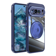 For Google Pixel 9 Pro 360 Holder Magsafe Acrylic Hybrid TPU Phone Case(Blue)