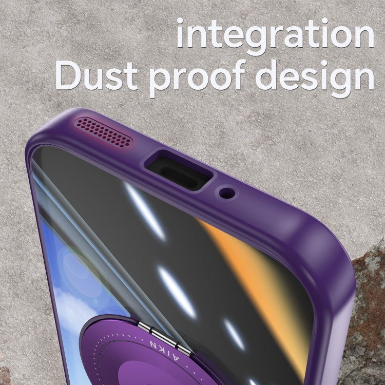 For Google Pixel 9 / 9 Pro 360 Holder Magsafe Acrylic Hybrid TPU Phone Case(Purple)