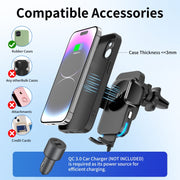 M7 Intelligent Sensing Fast Wireless Charging Car Holder(Black)