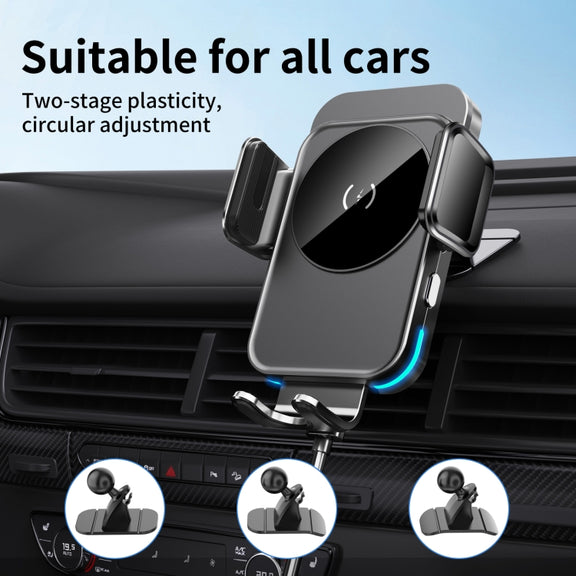 M7 Intelligent Sensing Fast Wireless Charging Car Holder(Black)