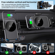M7 Intelligent Sensing Fast Wireless Charging Car Holder(Black)