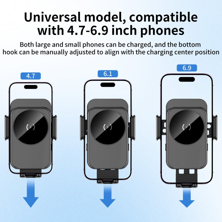 M7 Intelligent Sensing Fast Wireless Charging Car Holder(Black)