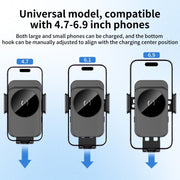 M7 Intelligent Sensing Fast Wireless Charging Car Holder(Black)