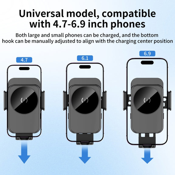 M7 Intelligent Sensing Fast Wireless Charging Car Holder(Black)