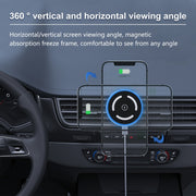 M68 15W Magnetic Wireless Charging Car Holder(Dark Grey)