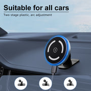 M68 15W Magnetic QI Standard Wireless Charging Car Holder(Dark Grey)