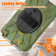 For Microsoft Surface Go 4 / 3 / 2 / 1 Shockproof Colorful Silicone + PC Protective Case with Holder & Shoulder Strap & Hand Strap & Pen Slot (CP Camouflage)