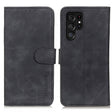 For Samsung Galaxy S25 Ultra 5G KHAZNEH Retro Texture Horizontal Flip Leather Phone Case(Black) - Galaxy S25 Ultra 5G Cases by PMC Jewellery | Online Shopping South Africa | PMC Jewellery | Buy Now Pay Later Mobicred