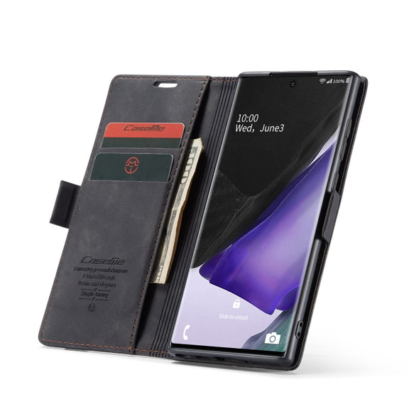 For Samsung Galaxy Note20 CaseMe Multifunctional Horizontal Flip Leather Case, with Card Slot & Holder & Wallet(Black)