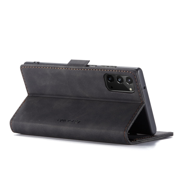 For Samsung Galaxy Note20 CaseMe Multifunctional Horizontal Flip Leather Case, with Card Slot & Holder & Wallet(Black)
