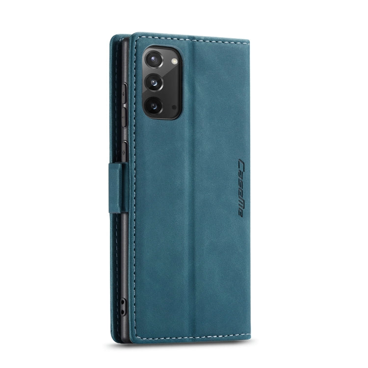 For Samsung Galaxy Note20 CaseMe Multifunctional Horizontal Flip Leather Case, with Card Slot & Holder & Wallet(Blue)