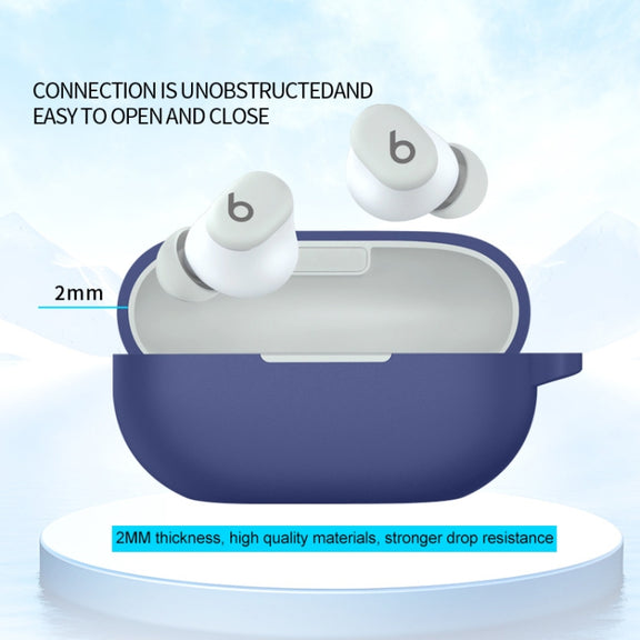 For Beats Solo Buds Wireless Earphones Silicone Protective Case(Matcha Green)