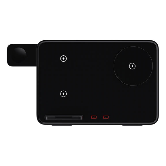 C30 15W 3 in 1 Magnetic Wireless Charger with Night Light(Black)