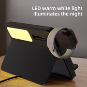 C30 15W 3 in 1 Magnetic Wireless Charger with Night Light(White)