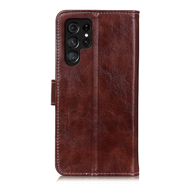 For Samsung Galaxy S25 Ultra 5G Retro Crazy Horse Texture Leather Phone Case(Brown)