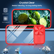 For iPhone 16 Pro Sliding Camshield Acrylic Hybrid TPU Phone Case(Red)