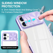 For iPhone 16 Pro Sliding Camshield Acrylic Hybrid TPU Phone Case(Purple)