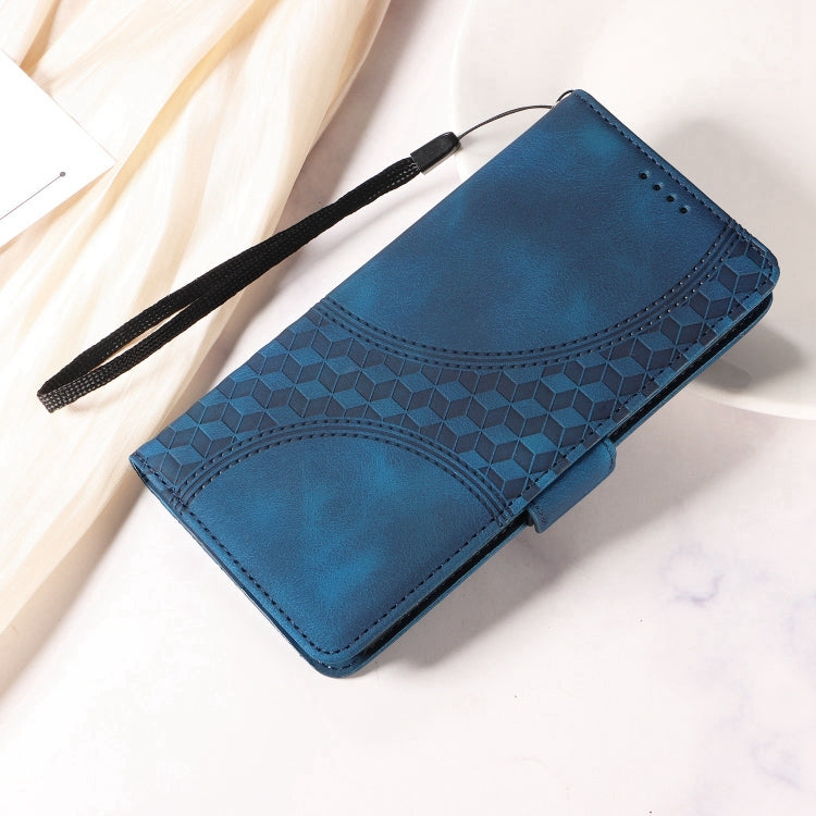 For Redmi K70 / K70 Pro Embossed Rhombus Starry Leather Phone Case(Blue)