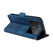 For Redmi K70 / K70 Pro Embossed Rhombus Starry Leather Phone Case(Blue)
