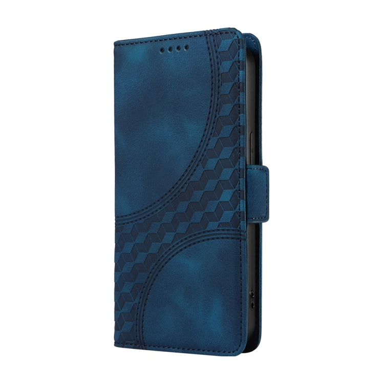 For Redmi K70 Ultra Embossed Rhombus Starry Leather Phone Case(Blue)