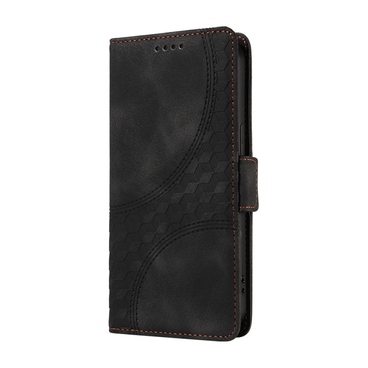 For Redmi K70 Ultra Embossed Rhombus Starry Leather Phone Case(Black)