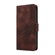 For Redmi K70 Ultra Embossed Rhombus Starry Leather Phone Case(Brown)
