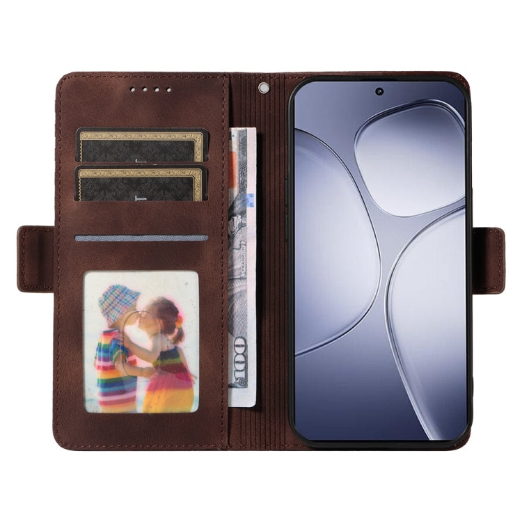For Redmi K70 Ultra Embossed Rhombus Starry Leather Phone Case(Brown)