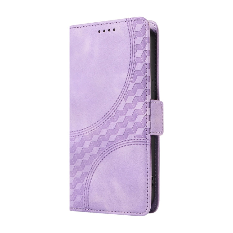 For Redmi K70 Ultra Embossed Rhombus Starry Leather Phone Case(Purple)