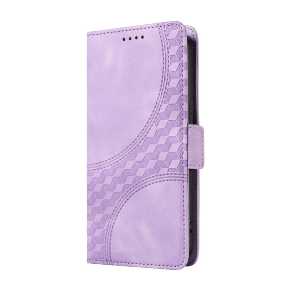 For Redmi K70 Ultra Embossed Rhombus Starry Leather Phone Case(Purple)