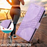 For Redmi K70 Ultra Embossed Rhombus Starry Leather Phone Case(Purple)