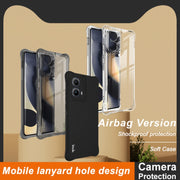 For Motorola Edge 2024 imak Shockproof Airbag TPU Phone Case(Matte Black)