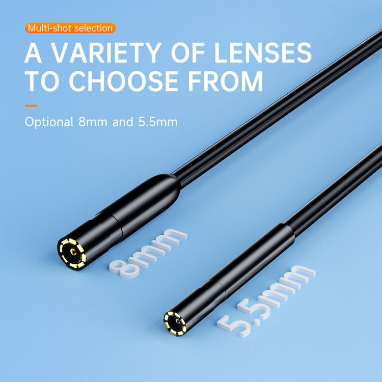 AN112 2 in 1 USB-C / Type-C + 8 Pin Interface 8mm HD Industry Endoscope, Length:5m Soft Tube
