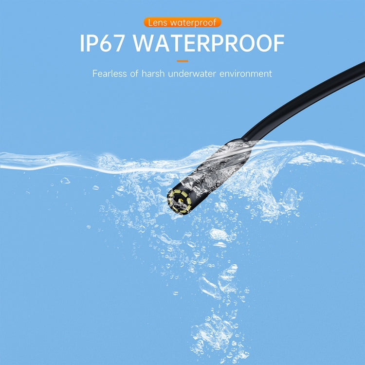 AN112 2 in 1 USB-C / Type-C + 8 Pin Interface 8mm HD Industry Endoscope, Length:1m Soft Tube