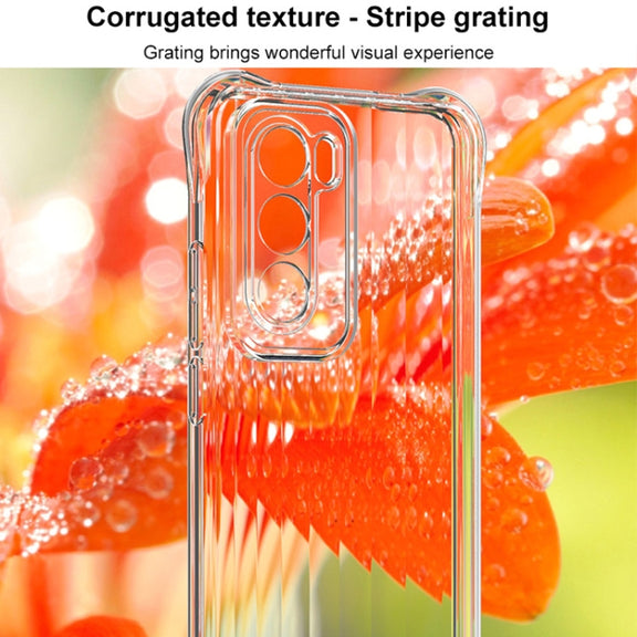 For OPPO Reno12 Pro Global IMAK Corrugated Texture Airbag TPU Phone Case(Transparent)